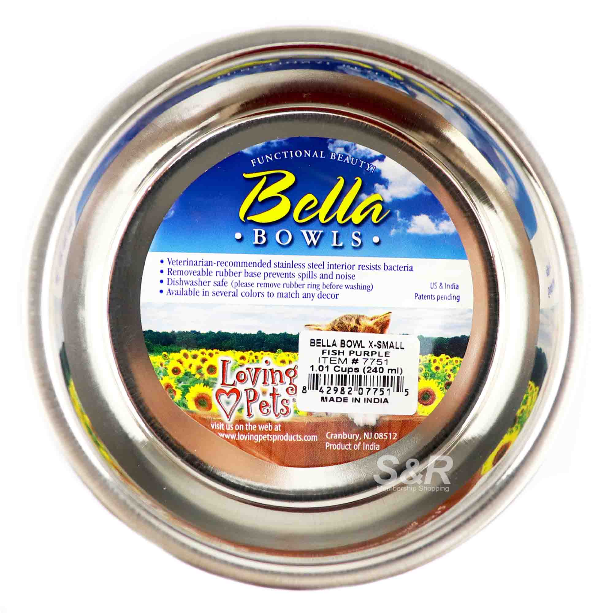 Bella Fish Purple Cat Bowls Extra Small 1pc